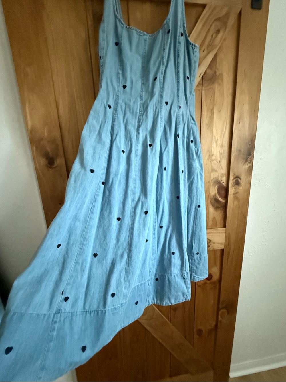 Denim Midi Heart Dress - Picture 2 of 3